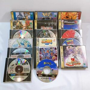 305☆中古☆ SEGASATURN セガサターン ソフト 17本 まとめ セット ゲームソフト ときめきメモリアル エヴァ パワプロ 三国志 現状品