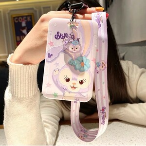  new goods s Teller ru... purple lovely ID card holder neck strap attaching ID card-case purple rabbit 