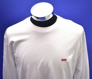 Supreme （シュプリーム）SMALL BOX L/S TEE スモール ボックス ロゴ ロンTee 長袖 カットソー LOGO WHITE 白 M T-SHIRT 刺繍 ワッペン