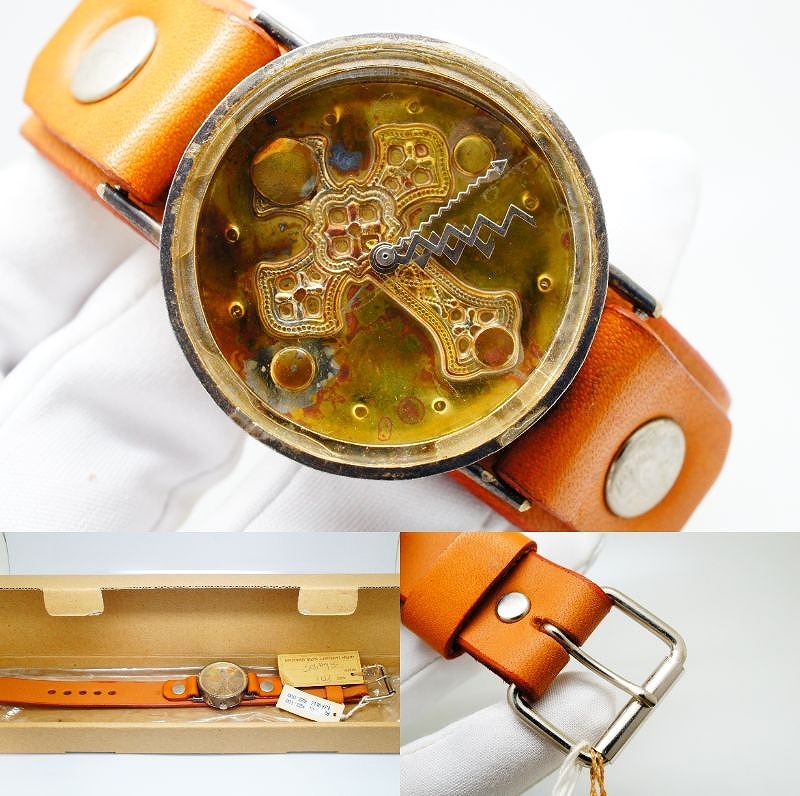 K1●Good working condition With box Unused dead stock Nabe Products Hand Craft Watch Handmade SILVER925 Ladies watch Gold Quartz, Analog (quartz type), 3 hands (hour, minutes, seconds), others