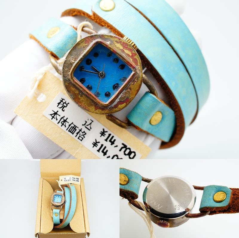 K6● in good working condition with box unused dead stock handmade watch JHA KANSAI NAOMI 1213 triple handmade ladies watch gold gold quartz, Analog (quartz type), 3 hands (hour, minutes, seconds), others