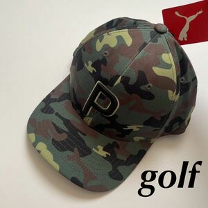 送料無料/新品-プーマ PUMA GOLF ゴルフ カモ パターン 110 P スナップバックキャップ/メンズ/6パネルキャップ/ゴルフキャップ/帽子/カーキ