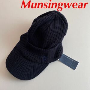 新品定価6930円/Munsingwear-マンシングウェア/メンズ/男子/秋冬/ニットキャップ/帽子/ネイビー