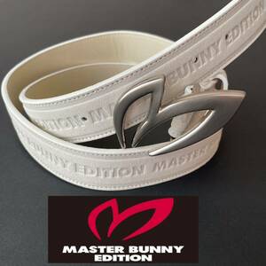 新品　正規品　マスターバニーエディション MASTER BUNNY EDITION Mバックル/ベルト　牛革　ゴルフベルト　ホワイト　白-110cm