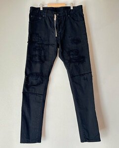 美品　DSQUARED2　ディースクエアード パンツ　メンズ　ダメージ加工　ブラック　サイズ５０　☆ｃ０４０