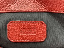 未使用に近い美品　ARMANI　アルマーニ　ハンドバッグ　ショルダーバッグ　2way　革　レッド　□b1002_画像6