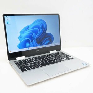 〇DELL INSPIRON 7386 2-in-1【第8世代Core i7 8565U/メモリ8GB/SSD256GB/Win11Pro/無線LAN/webカメラ/フルHDタッチパネル/AC付属】