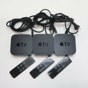 〇APPLE TV 3台セット【A1625/アップル/リモコン付き/初期化済み】