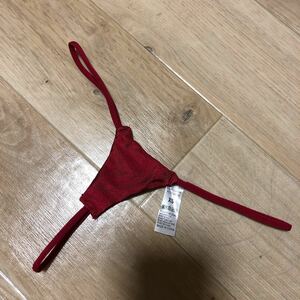 ストリング ショーツ Tバック 下着 レッド 赤 RED アンダーショーツ ブラジリアン ビキニ XS 新品 パンツ パンティ インナー