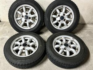 [USED] ローバーミニ ホイール スタッドレス タイヤ 4本 セット 純正 中古 145/70R12 ダンロップ ウインターマックス WM02 12インチ 4穴 