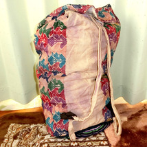 アンティーク☆グアテマラ 民族 刺繍 織物 ナップサック バッグ 1980年代_画像2