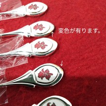 g_t M194 【未使用】七宝焼　銘々皿　角皿　5客　伝統工芸品　金属工芸品　和食器_画像6