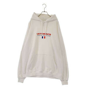 VETEMENTS ヴェトモン 22SS Haute Couture Logo Embroidered Hoodie オートクチュールロゴエンブロイダリースウェットパーカー UE52TR450W