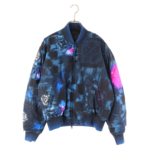 LOUIS VUITTON ルイヴィトン 21AW Solt Print Bomber ソルト プリント ボンバー ジャケット HLB05EDR2 ブルー