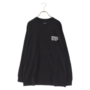 NEIGHBORHOOD ネイバーフッド 21AW HAY/C-TEE.LS WHO ARE YOU？ バックロゴ ロングスリーブカットソー 長袖Tシャツ ブラック 212PCNH-LT08