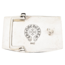 CHROME HEARTS クロムハーツ BUCKL MIL FLERKNEE/シングルミリタリーフレアニー シルバーベルトバックル_画像2