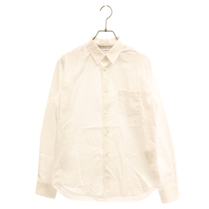 COMME des GARCONS SHIRT コムデギャルソンシャツ ネックウール素材切り替え ロングスリーブ シャツ 長袖シャツ ホワイト S23918