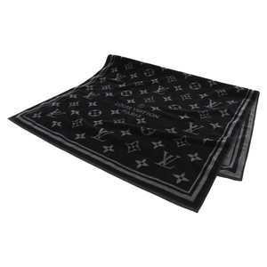 LOUIS VUITTON ルイヴィトン Monogram Eclipse Beach Towel モノグラムエクリプスビーチタオル セルヴィエット バイン M73417 ブラック