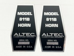 ALTEC 811B HORN プレート 2枚 [31862]