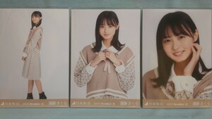 乃木坂46 遠藤さくら 会場生写真 ニットベスト 3枚コンプ (品物説明文を必ず全てお読み下さい)