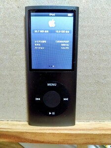 【バッテリー交換済】iPod nano 第4世代 16GB MB918J ブラック 黒 A1285 16G