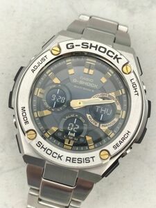 YY20 1円～ 稼働品 カシオ CASIO ジーショック G-SHOCK GST-W110D 電波ソーラー アナデジ 腕時計 ステンレス シルバーカラー メンズ