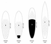 即発送！サーフボードクリアデッキパッド22枚入り(内ハーフ4枚)透明　ワックス_画像4