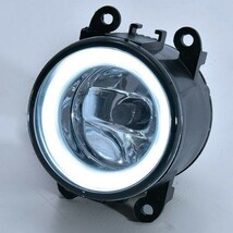 スズキ エブリイ ワゴン DA17W DA64W ホワイト LED ファイバー イカリング 付き H8 フォグランプ ガラスレンズ 汎用 BD384_画像2