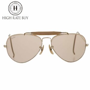 1円スタート Ray-Ban レイバン サングラス B&L ボシュロム ティアドロップ ノングラデ ゴールド ブラウン 58□14 ヴィンテージ 眼鏡