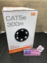 016■未使用品■放送通信機器 LANケーブル CAT5e 300m MLN-C5E/LG300 0.5mm 4P ライトグレー_画像1