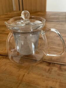 未使用 耐熱ガラス製 ティーポット 茶器 約450ml