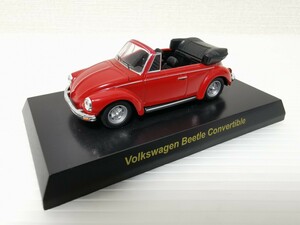 送料200円〜 Volkswagen Beetle Convertible 1/64スケール ミニカー フォルクスワーゲン ニュービートル 赤 レッド オープンカー