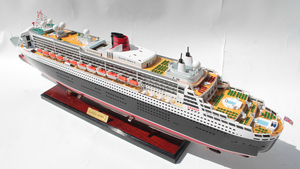 * new goods special price super precise class * gorgeous passenger boat Queen MaryⅡ 70cmL wooden handmade final product 