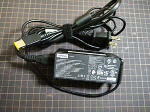 迅速発送 送料無料 通電確認済 Lenovo 20V 3.25A 65W ACアダプター /角型 /中古品 