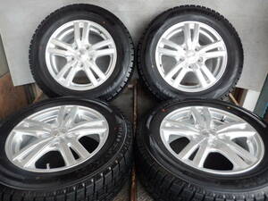 即決 DUFACT 社外 アルミ ホイール 4本 セット PCD114.3-5穴 ノア 195/65R15 22年製 溝8mm /60(30)【5-32283】宅配不可(福通営業所止)