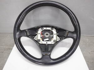 H13 year Alpha Romeo Alpha 156 Wagon 2.0TS 932B2 right H 5MT original black leather type steering wheel steering gear /16[5-33062]82109