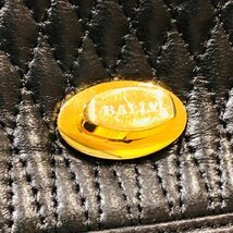 BALLY バリー ヴィンテージ ハンドバッグ キルティング ロゴ ターンロック レザー 黒 ブラック レディース_画像3