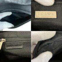 LOEWE ロエベ セカンドバッグ アナグラムワンポイント レザー ブラック 黒_画像10