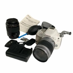 CANON キヤノン EOS Kiss X7 デジタル一眼レフカメラ DS126441 レンズセット ホワイト系 起動確認済