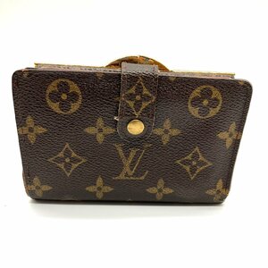 1円 LOUIS VUITTON ルイヴィトン モノグラム ポルト モネ・ビエ ヴィエノワ 二つ折り L字 財布 マロン M61663