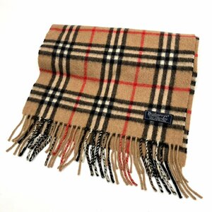 BURBERRY バーバリー カシミヤ 100％ ノバチェック マフラー ブラウン マフラー なし