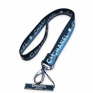 CHANEL シャネル ネックストラップ 01P ストラップ ツートンカラー ホワイトロゴ