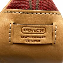 COACH コーチ 型番6094 シグネチャー柄 キャンバス×レザー アクセサリーポーチ ショルダー_画像5