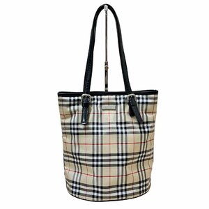 BURBERRY バーバリー ハンドバッグ バケット型 ノバチェック ベージュ