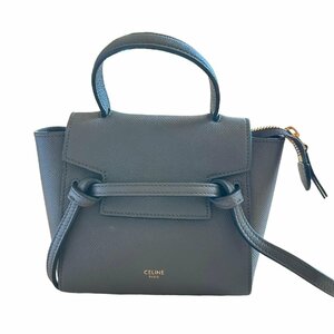 CELINE セリーヌ ベルトバッグ ピコ 194263ZVA ショルダー グレー系