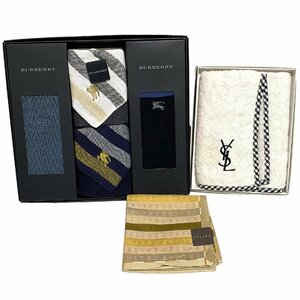 バーバリー 靴下 2点 ハンカチ 2点 セリーヌ ハンカチ 1点 YSL ハンカチ 1点 6点ギフトセット