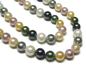  Sherpa -ru multicolor round approximately 6mm colorful ream sale pearl beads natural stone . pearl shell 3001338*