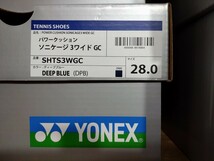 【SHTS3WGC(566) 28.0】YONEX(ヨネックス) テニスシューズ　パワークッション ソニケージ3ワイドGC　ディープブルー　新品未使用_画像2