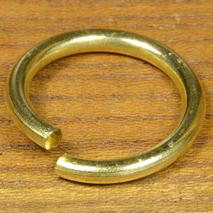 丸カン 真鍮 クラフトパーツ 線径3mm [ ナチュラル / 25mm ] ハンドメイド アクセサリーパーツ ブラス