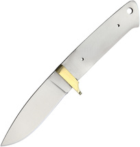 Knifemaking ナイフブレード 真鍮製ガード付き ステンレス製 ドロップポイント BL129 ナイフメイキング_画像1